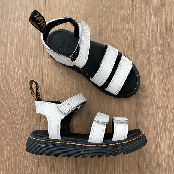 Dr. Martens Other - Dr. Martens Shoes Junior 13 Klaire Leather Strap Sandals White T Lamper Doc